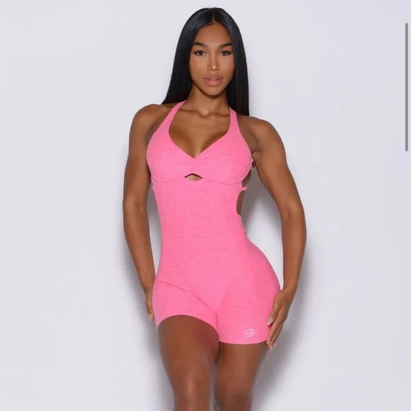 Bombshell sportswear bombshell bodysuit shorts in Hollywood pink size LARGE - Picture 6 of 9